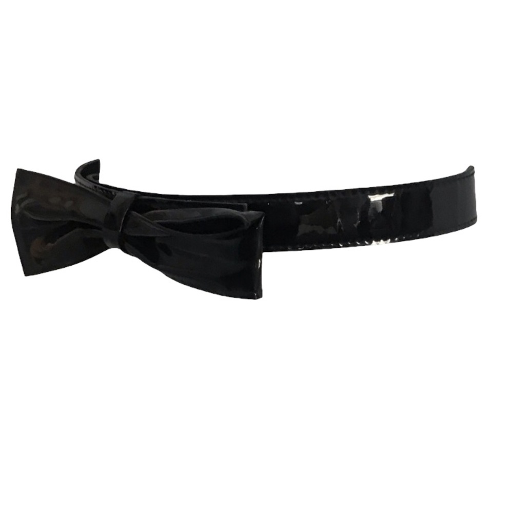 Bow Belt Black Cute Shiny Vinyl Statement Size 28 Accessories by Pearl - Picture 13 of 14
